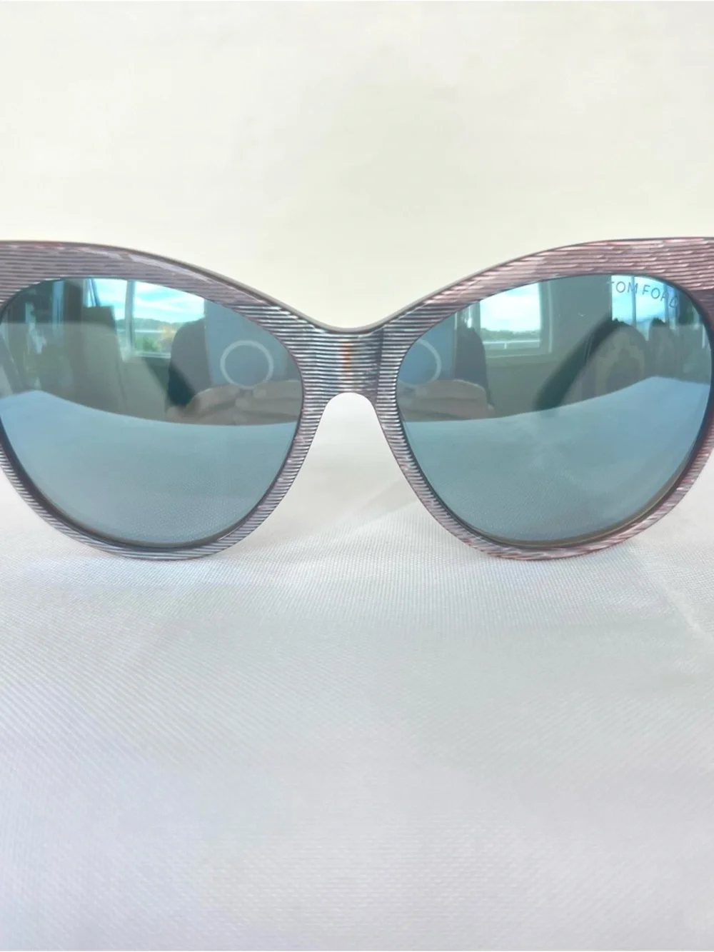 TOM FORD Italy TF330 89X SASKIA Gray Tinted Lenses Pink Purple Frame Sunglasses